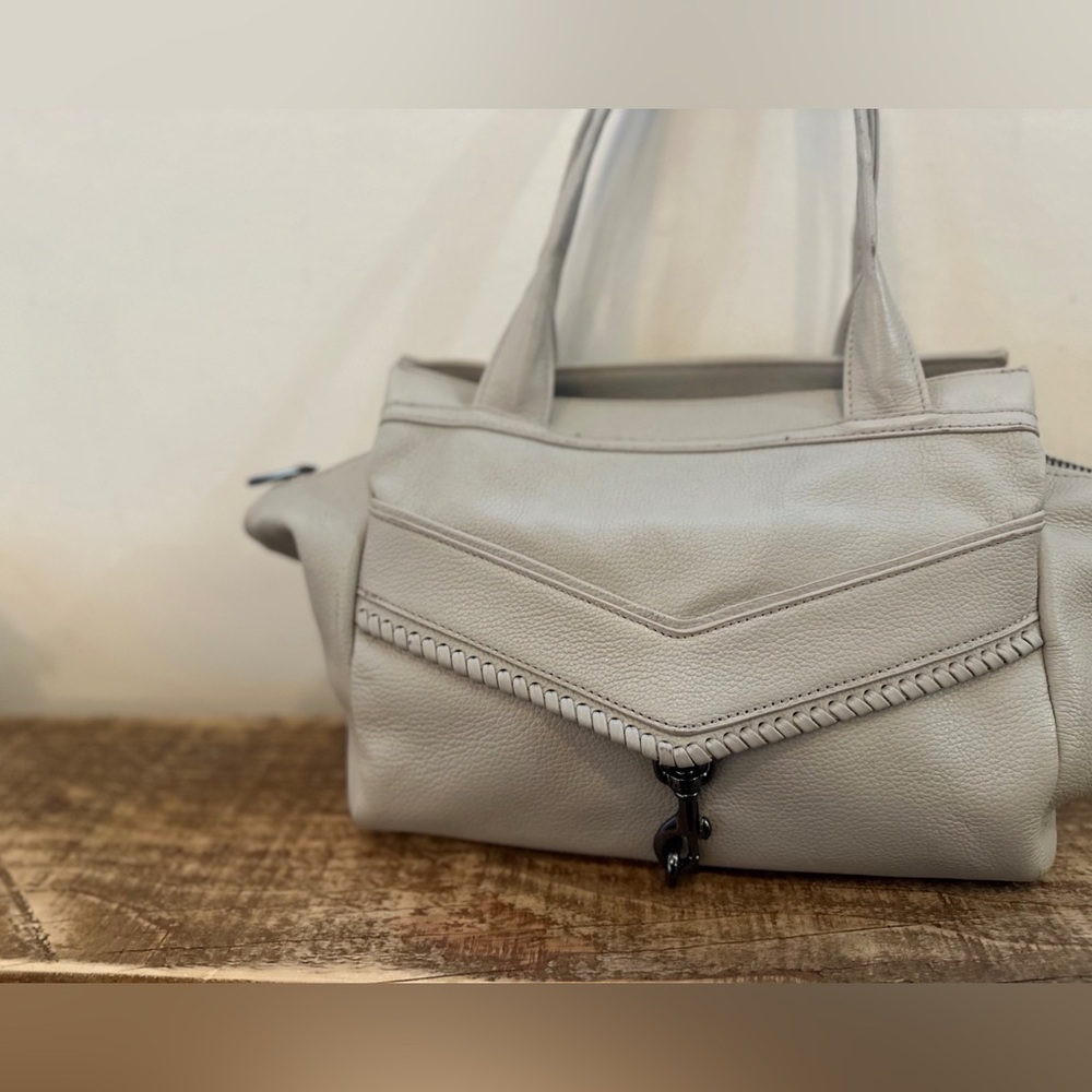 Botkier Trigger Leather Satchel Dove Off White Cream Shoulder Bag EUC - Picture 4 of 6